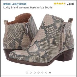Lucky Brand Ankle snakeskin Basel bootie